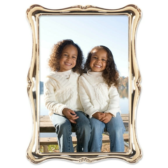 Gold plate polished ROMANCE design 4x6 frame - 4x6