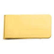 Gold-plated Kelly Waters Criss Cross Pattern Engraveable Money Clip QKW680