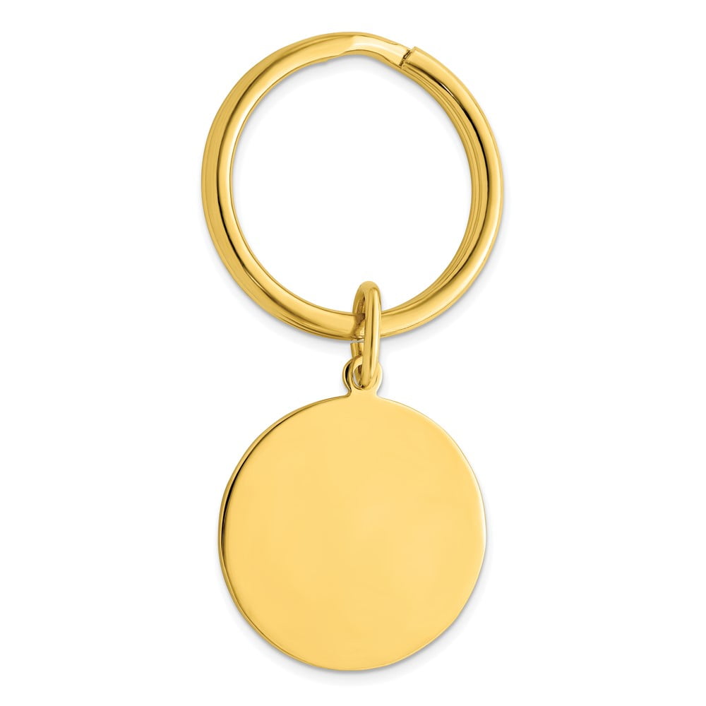 Goldplated Kelly Waters Polished Round Key Ring QGL8706