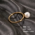 thumbnail image 1 of Gold-plated Pearl Ring Simple Special-interest Design, 1 of 6