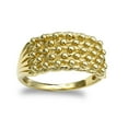 thumbnail image 1 of Gold-plated Silver Jewelco London 5 Row King George III Keeper Guard Ring 10mm, 1 of 4