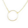thumbnail image 1 of Gold-plated Sterling Silver Eternity Open Circle Necklace, Adjustable 16-18", 1 of 1