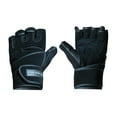 thumbnail image 1 of Gold's Gym Anti-Slip Padded Black Weightlifting Gloves, 1 of 4