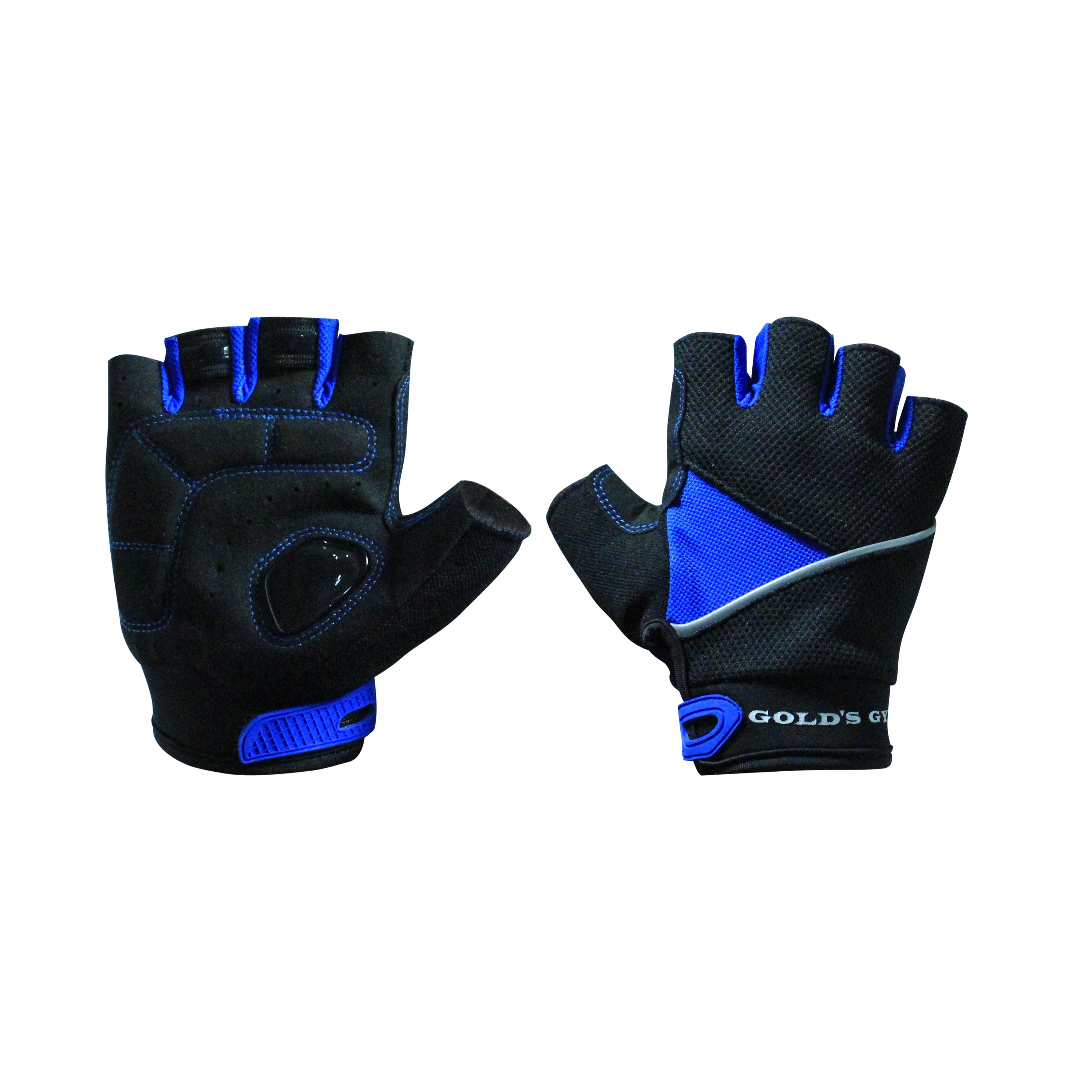 Gold’s Gym Men's M Blue Tacky Workout Weightlifting Gloves, M/L