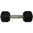 thumbnail image 1 of Gold’s Gym Rubber Hex Dumbbell, 25 lbs, Single, 1 of 2