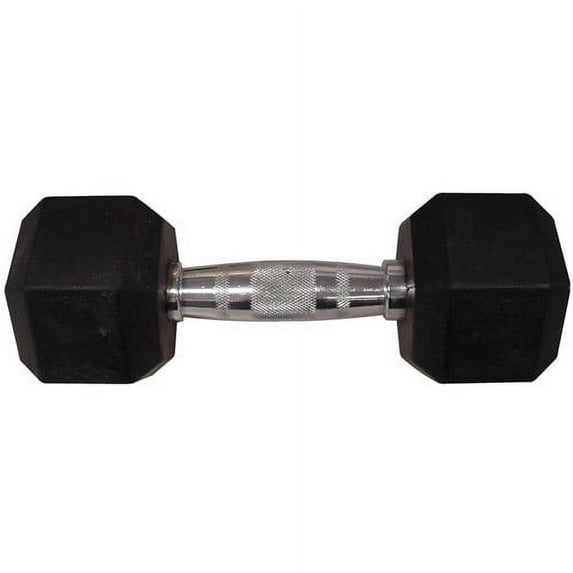 Gold’s Gym Rubber Hex Dumbbell, 25 lbs, Single