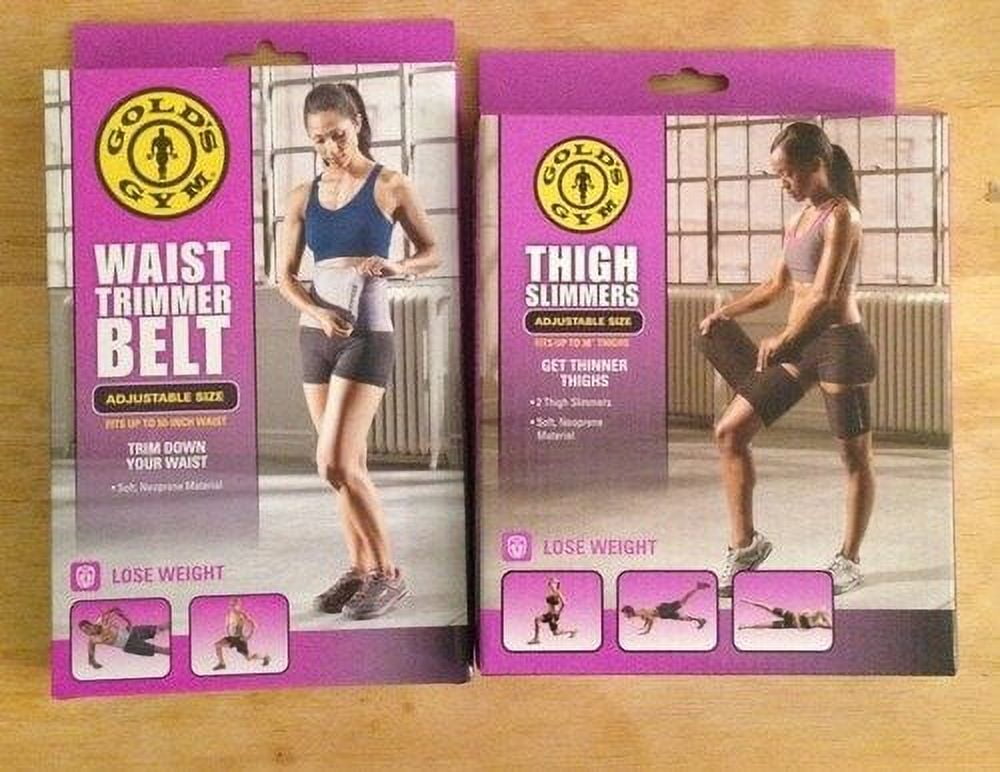 Gold's Gym Waist Trimmer Belt Plus Bonus Thigh Slimmer Belts