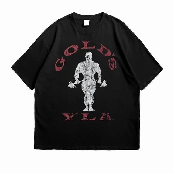 Gold's Gym Weightlifting Graphic Tee Men's Soft T-Shirt For Workout, Unisex T-Shirt