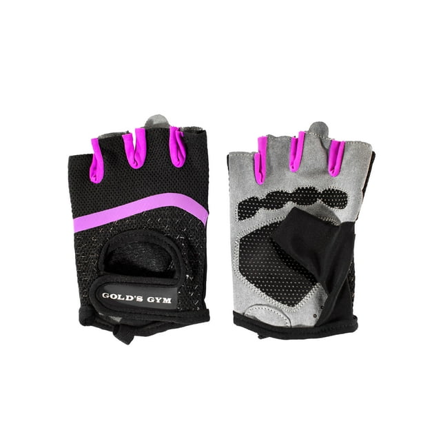 Gold?s Gym Women?s Tacky Weight Lifting Gloves with Ventilated Mesh