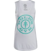 Golds Gym Womens Weight Plate Racerback Tank Top - White