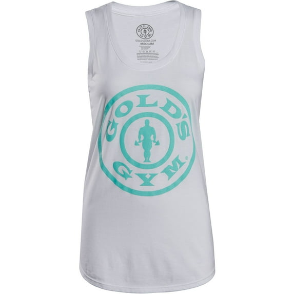 Gold's Gym Women's Weight Plate Racerback Tank Top - White