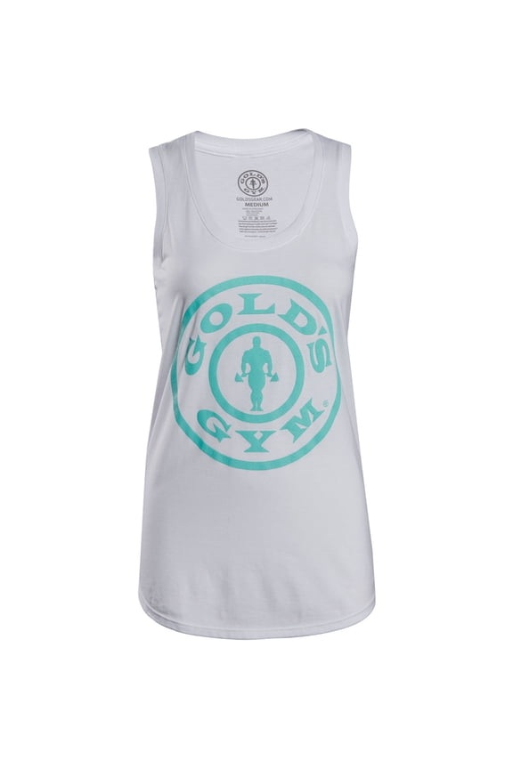 Women's Weight Plate Racerback Tank Top - White