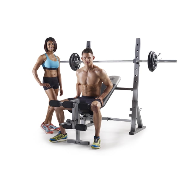 Gold's Gym XR 10.1 Olympic Weight Bench with Weight Storage