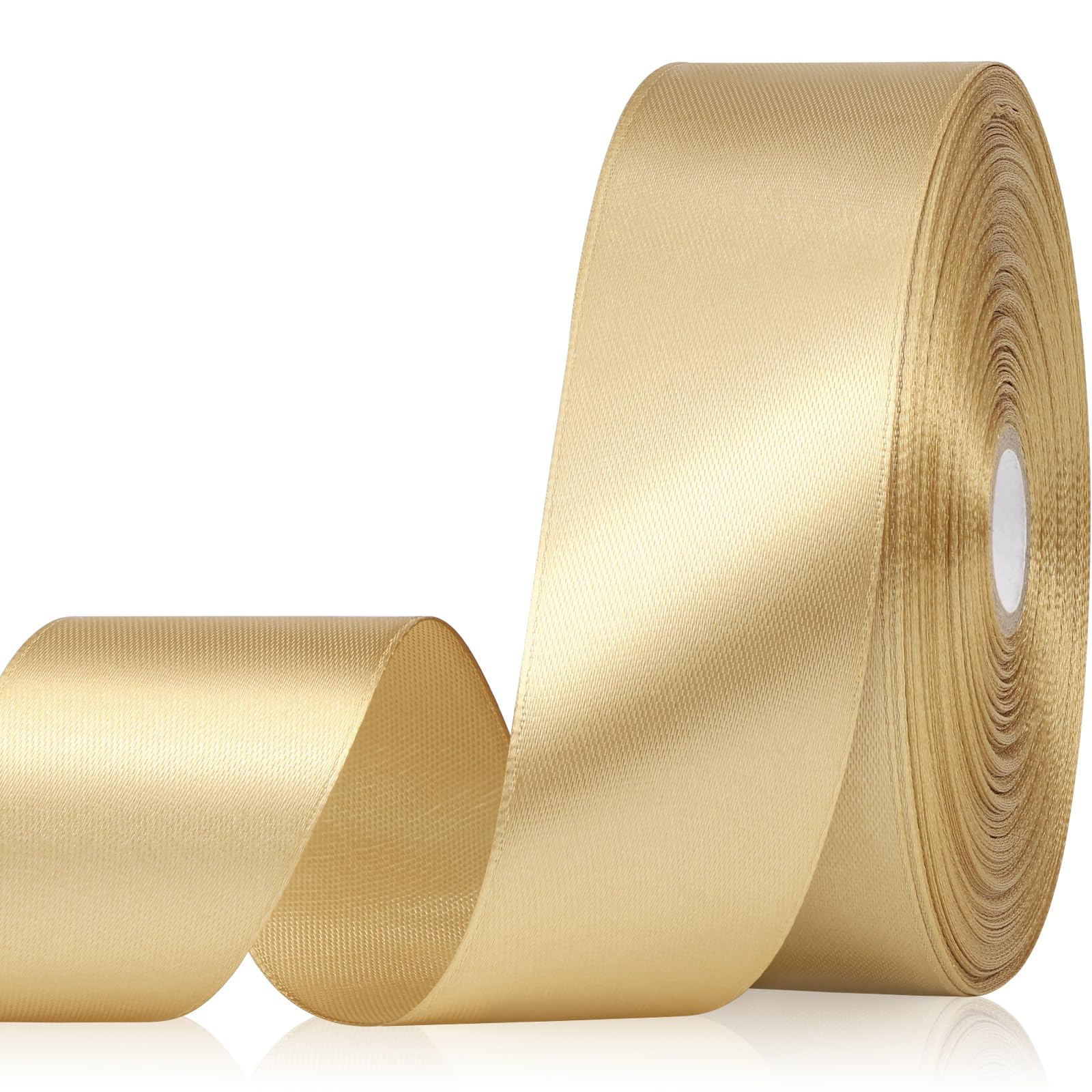 Durability Graphics Ribbon Gold satin ribbon for gifts, 1.5 inch wide 60 yards long, durable ...