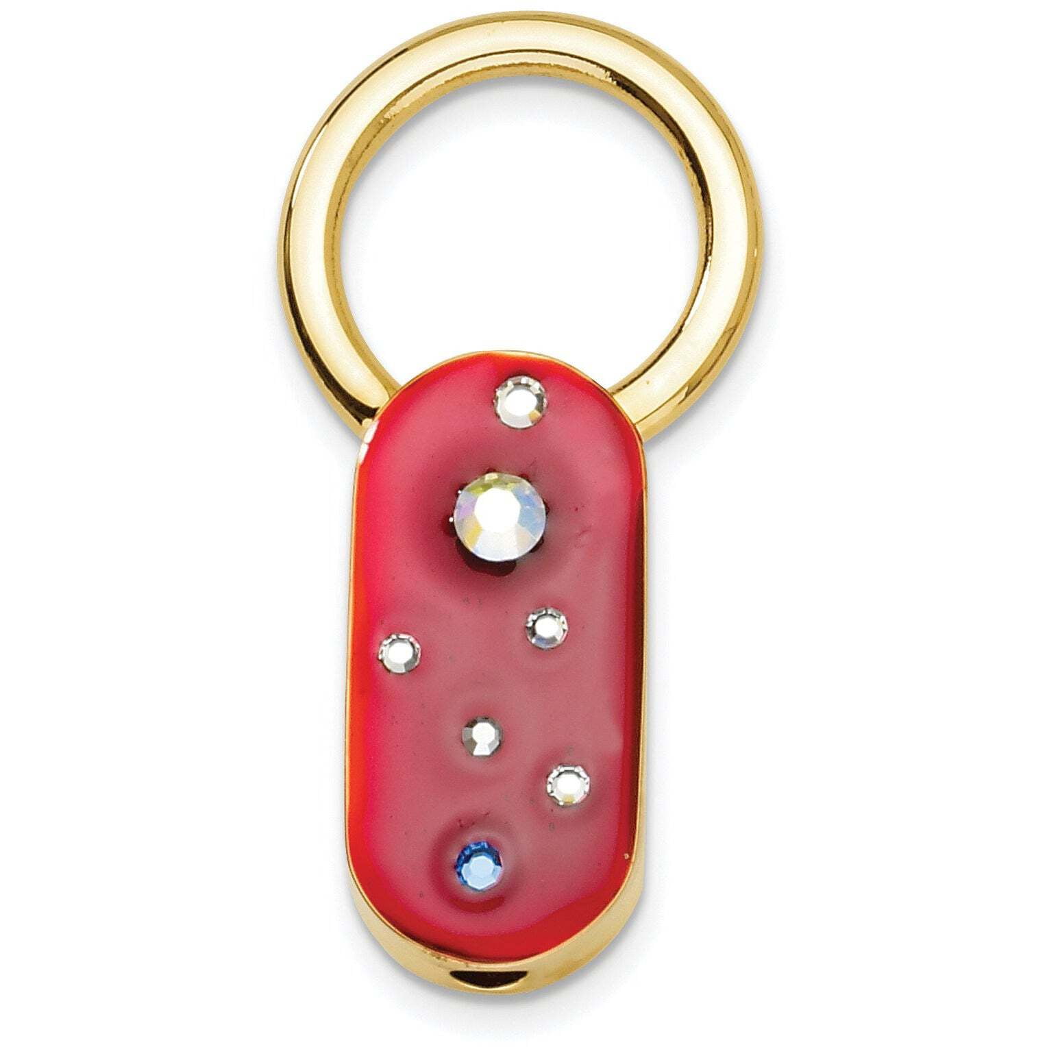 Boutons De Manchette Vintage Années 60 - Auckland Chandler Company - émail Rouge Sur Ton Or