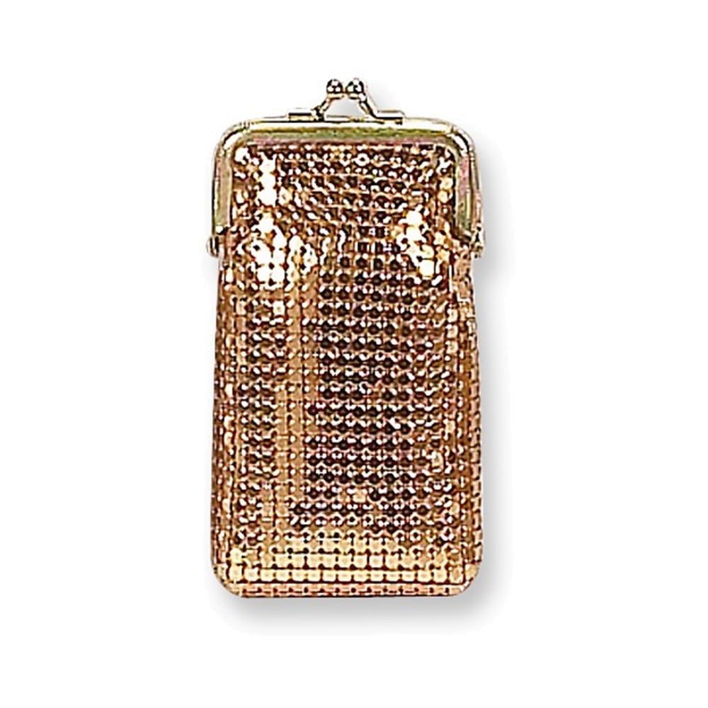sequin cigarette holder Gold-tone Sequin Eyeglass / Cigarette / Multi-purpose Case QGM4872