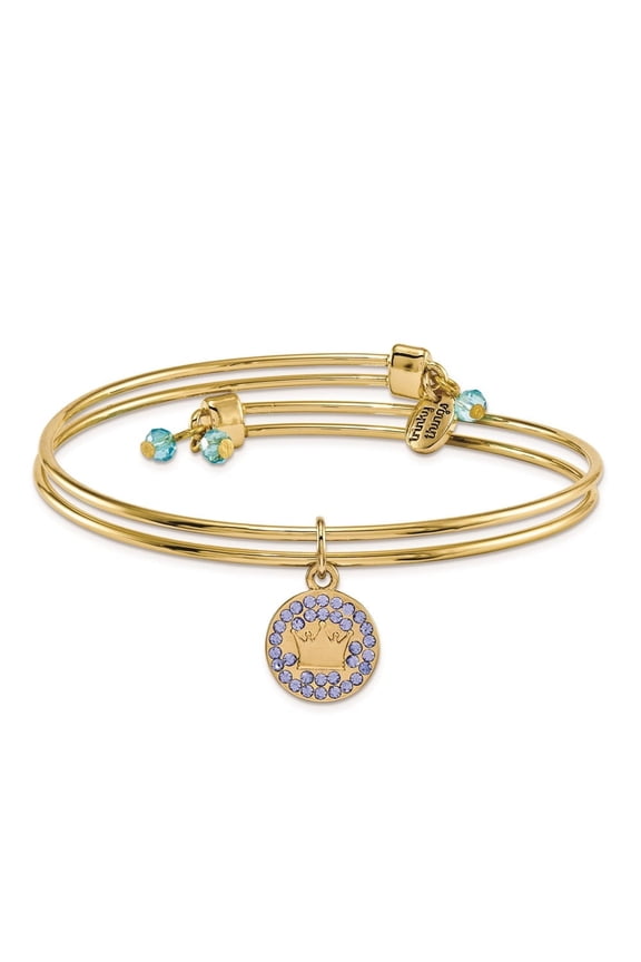 Finest Gold -Tone Trinket Things Its A Boy Blue Bracelet & Card