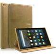 thumbnail image 1 of GoldCherry for Amazon Fire HD 8 Tablet Case, Folio PU Leather Stand Smart Cover with Auto Wake/Sleep Function for Amazon Fire HD 8 6th/7th/8th Generation 2016/2017/2018 Release(Gold), 1 of 7