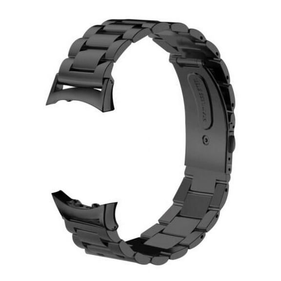 GoldCherry Band for Gear Fit 2 R360,Fit 2 Pro R365 Bands Solid Stainless Steel Link Bracelet Band Strap with Durable Folding Clasp Watch Band for Samsung Gear Fit 2 R360 Fit 2 Pro R365(Black)