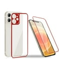 thumbnail image 1 of GoldCherry Camera Armor For iPhone 12 Mini Screen Protector, Front & Back 9H Hardness Tempered Glass Screen Protector [Titanium Edge] Anti-Scratch 0.26mm HD For iPhone 12 Mini 5.4 Inch(Red), 1 of 8