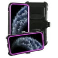 thumbnail image 1 of GoldCherry Case for iPhone 11 Pro 5.8 Inch,Heavy Duty Shockproof Full Body Protection Rugged Hybrid Case Cover with Swivel Belt Clip and Kickstand for iPhone 11 Pro 5.8 Inches(Purple), 1 of 6