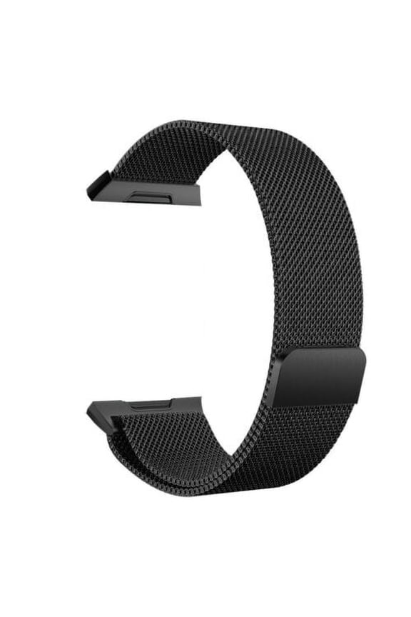 GoldCherry For Fitbit Ionic Bands, Milanese Metal Stainless Steel Watch Strap,Milanese Adjustable Closure Wrist Sport Band Replacement for Fitbit Ionic Smart Watch(Black)
