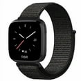 thumbnail image 1 of GoldCherry For Fitbit Versa 2/Versa/Lite/Special Replacement Quick Release Nylon Lightweight Breathable Replacement Sport Loop Strap for Men/Women(Black), 1 of 7