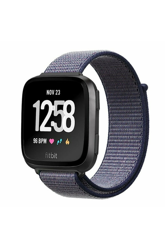 GoldCherry For Fitbit Versa 2/Versa/Lite/Special Replacement Quick Release Nylon Lightweight Breathable Replacement Sport Loop Strap for Men/Women(Blue)