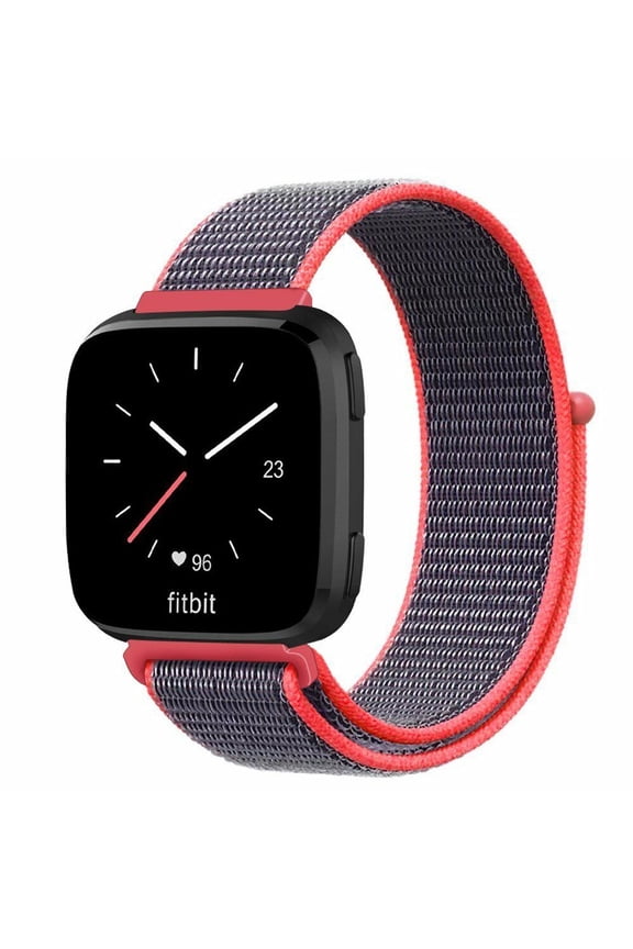 GoldCherry For Fitbit Versa 2/Versa/Lite/Special Replacement Quick Release Nylon Lightweight Breathable Replacement Sport Loop Strap for Men/Women(Pink)