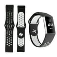 thumbnail image 1 of GoldCherry For Fitbit Charge 3 Bands/Charge 3 SE Classic Bands,Sports Silicone Replacement Women Men Bands Breathable Soft Strap Bracelet(Small-Black+White), 1 of 5