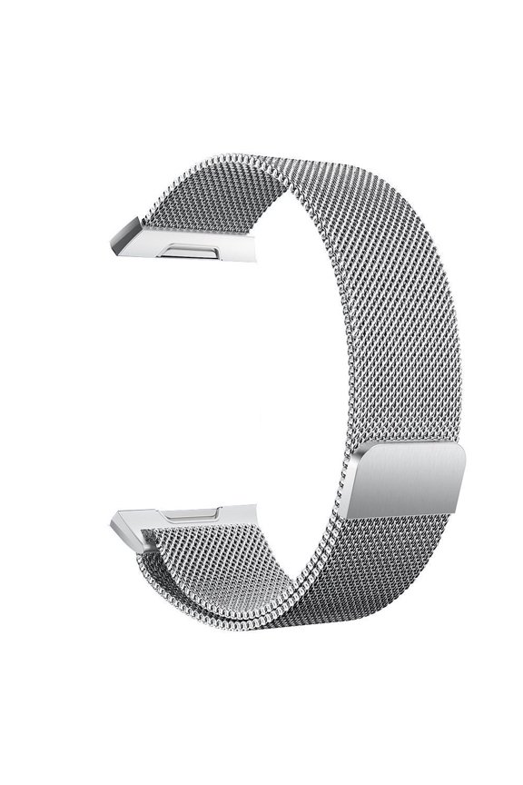 GoldCherry For Fitbit Ionic Bands, Milanese Metal Stainless Steel Watch Strap,Milanese Adjustable Closure Wrist Sport Band Replacement for Fitbit Ionic Smart Watch(Silver)
