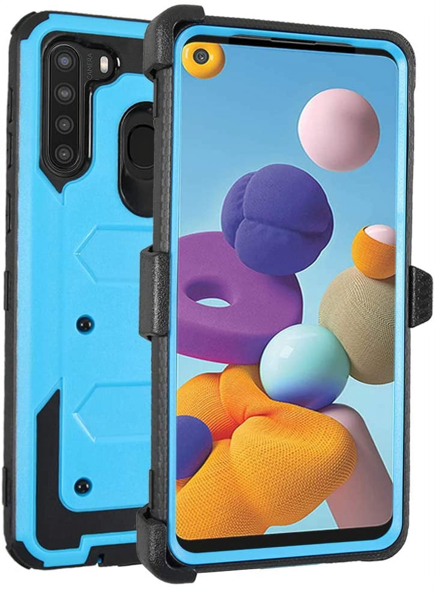 GoldCherry for Galaxy A21 Case with Built-in Screen Protector