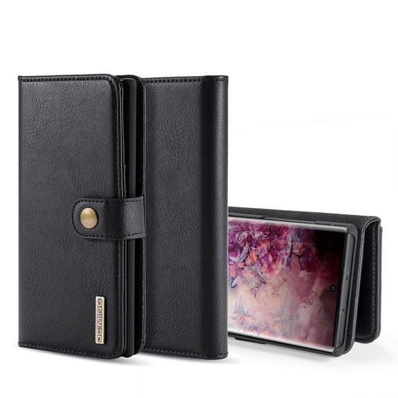 GoldCherry Glaxy Note 10 Case,Premium Leather Wallet Case Business Credit Card Holder,Ultra-Strong Magnetic&Slim Folio Flip Cover for Samsung Glaxy Note 10 2019(Black)