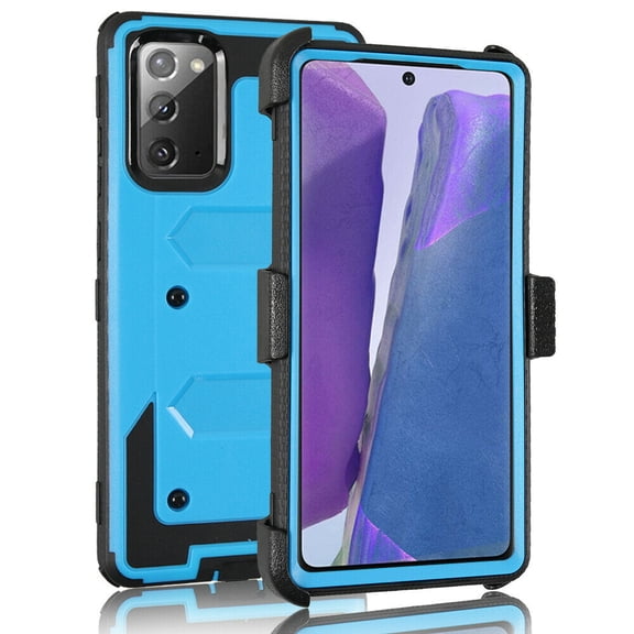 GoldCherry for Samsung Galaxy Note 20 Ultra Case,Heavy Duty Shockproof Full Body Protection Rugged Hybrid Case Cover with Swivel Belt Clip and Kickstand for Samsung Galaxy Note 20 Ultra(Blue)