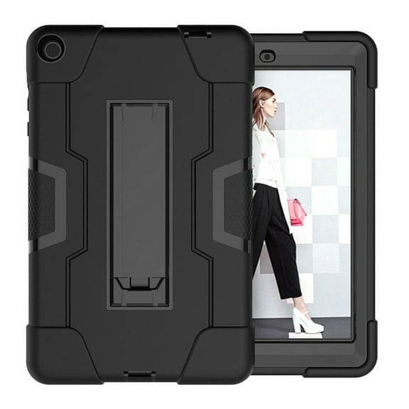 GoldCherry for Walmart Onn 8 Pro (Model ONA100003561) Tablet Case, Heavy Duty Shockproof Dropproof Hybrid Rugged Armor with Kickstand Full Body Protective Case for Walmart Onn 8 Pro(Black/Black)