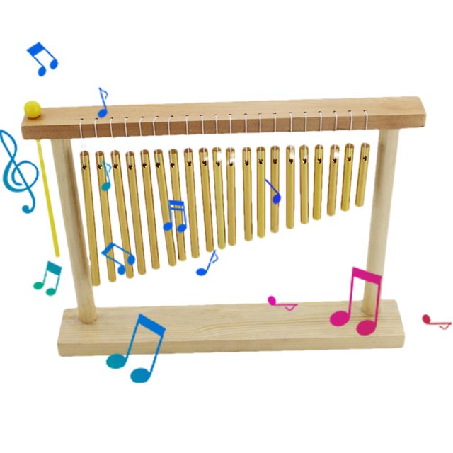 GoldCister Bar Chimes Single Row Wind Chimes Percussion Instrument with
