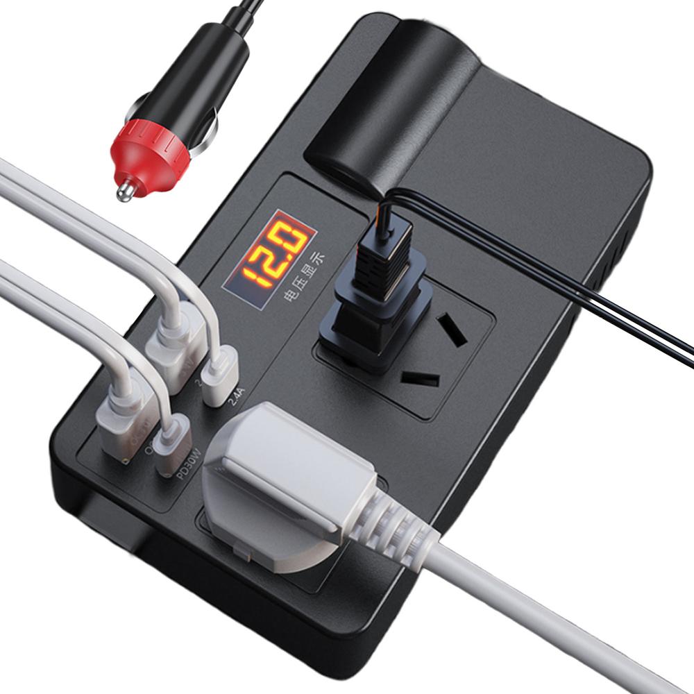 GoldCister Car Inverter Power Outlet Car Inverter DC 12V 24V to AC 220V