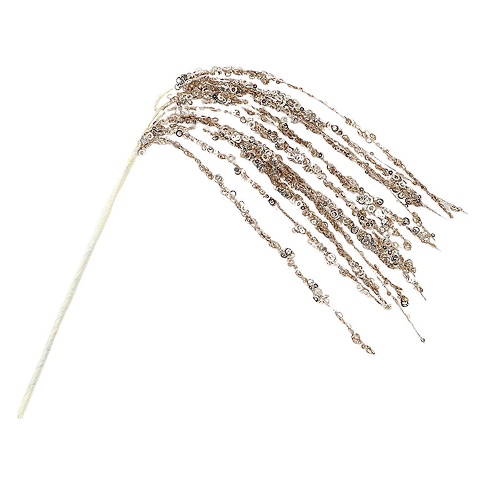 GoldCister Glitter Branches for Christmas Tree Artificial Stem