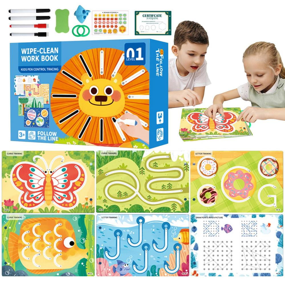 GoldCister Little Curious Minds Workbook Writing Training Toy Erasable