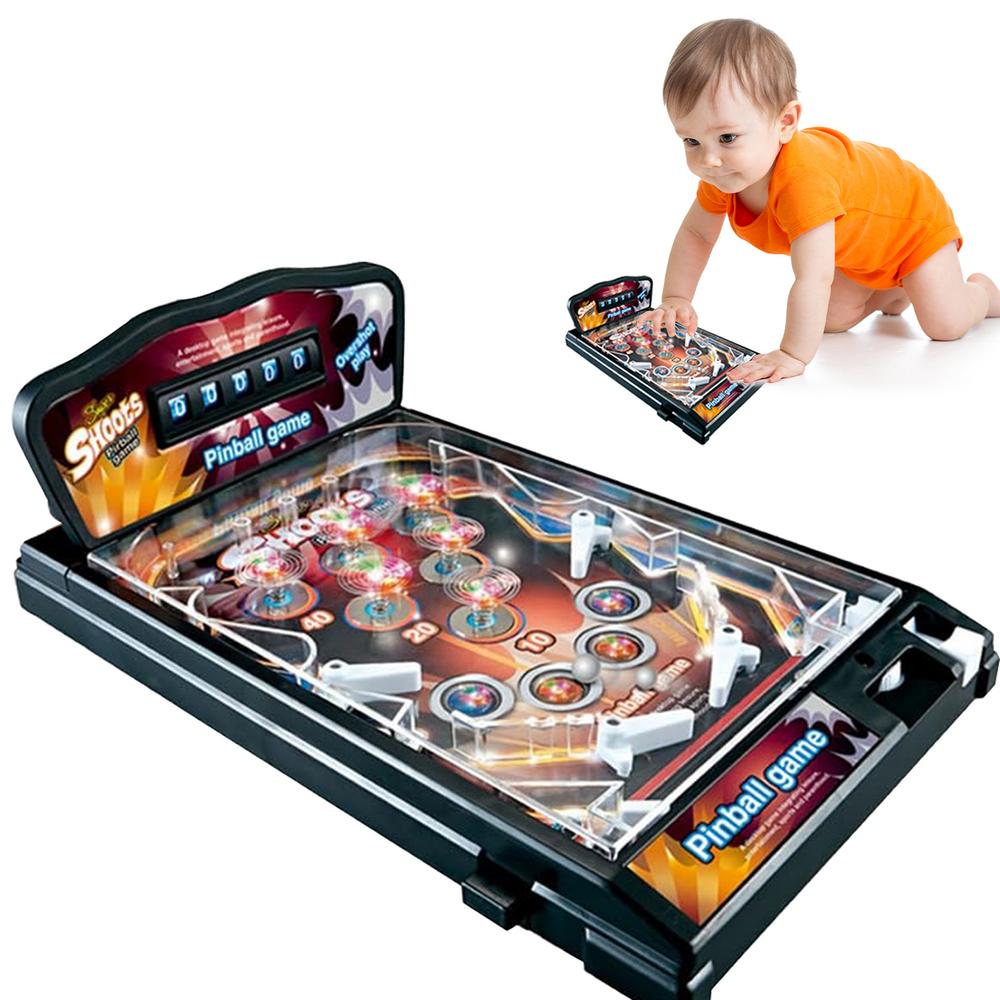 GoldCister Table Pinball Machine Toy Tabletop Toy Small Pinball Machine
