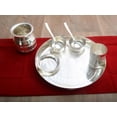 thumbnail image 1 of GoldGiftIdeas 12 Inch Silver Plated Dinner Set for Home, Dinnerware Set for Kitchen with Marwari Lota, Silver Dinner Set, Occasional Gift (Pack of 5), 1 of 5