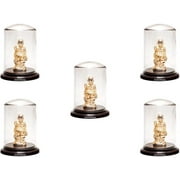 GoldGiftIdeas 24K Gold Plated Sai Baba Idol for Car Dashboard, Sai Ram Statue with Cabinet, Festival Return Gifts, Sai Baba Statue for Pooja (Pack of 5)