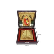 GoldGiftIdeas 24K Gold Plated Shirdi Sai Baba Photo Frame with Charan Paduka, Return Gift, Sadguru Sai Ram Momento Gift,Religious Frame Gift (Pack of 5)