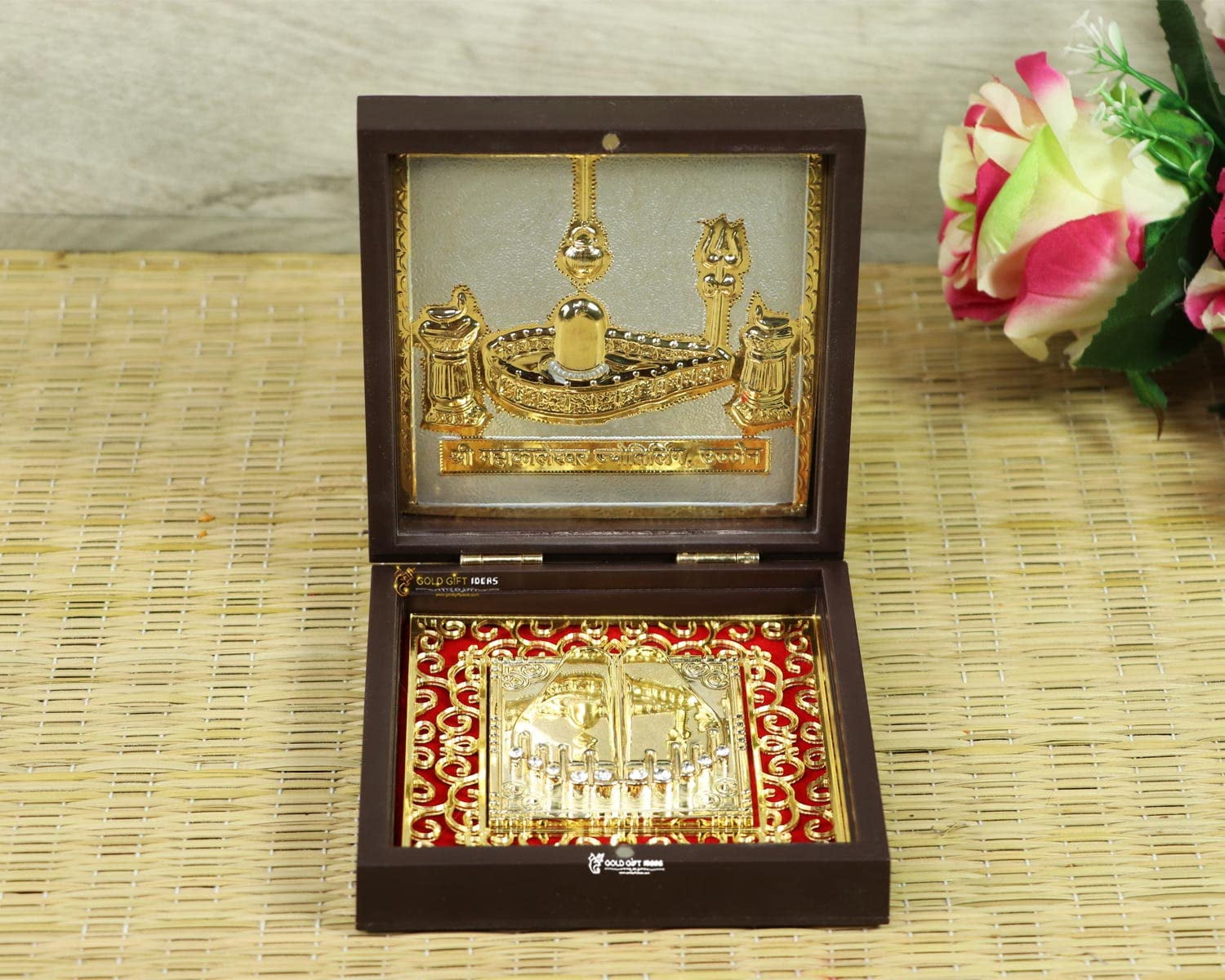 GoldGiftIdeas 24K Gold Plated Ujjain's Shri Mahakaleshwar Jyotirling