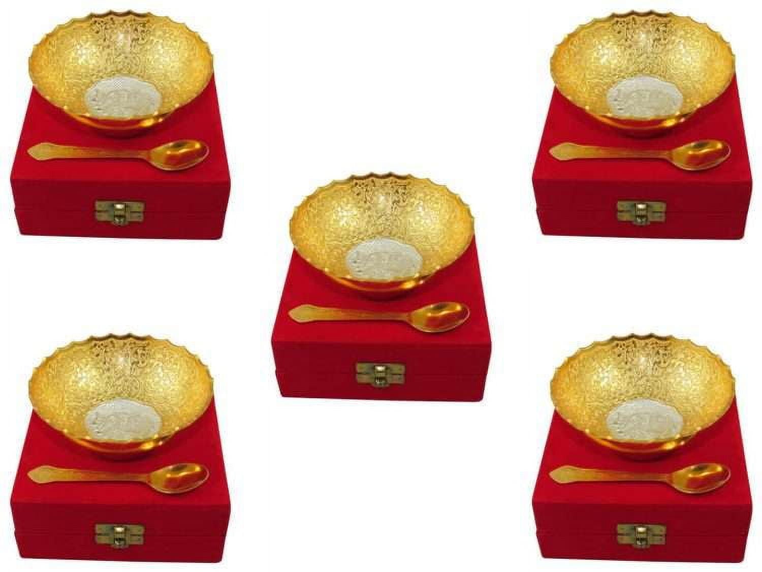 GoldGiftIdeas 5 Inch GoldSilver Plated Elephant Serving Bowl