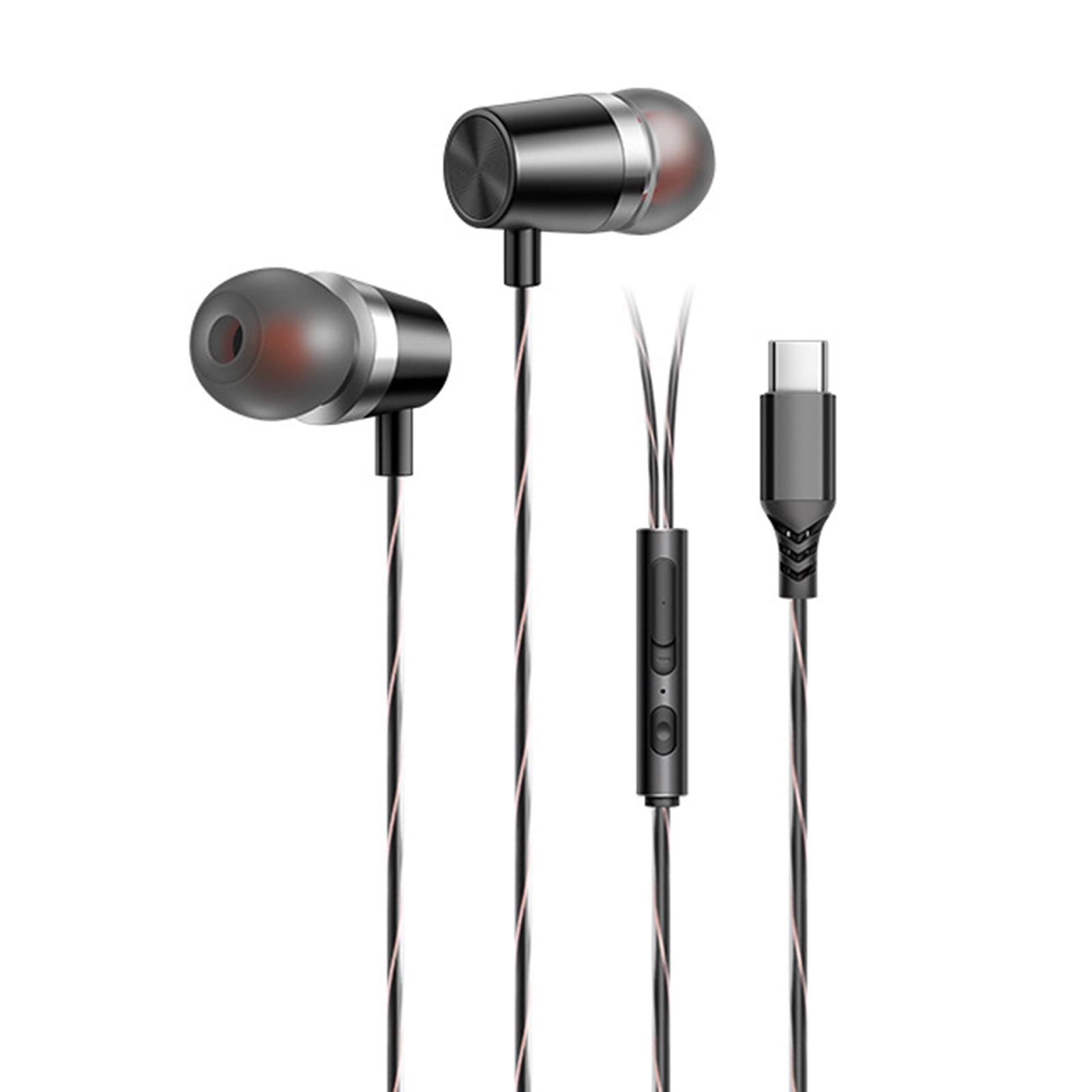 GoldHub Earphone In-ear 3.5mm Type-C Heavy Bass Wire Control HIFI ...