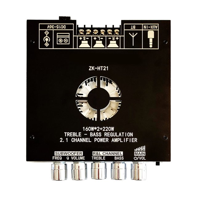 GoldHub HT21 Amplifier Board 2.1 Stereo Channel Support Phone App