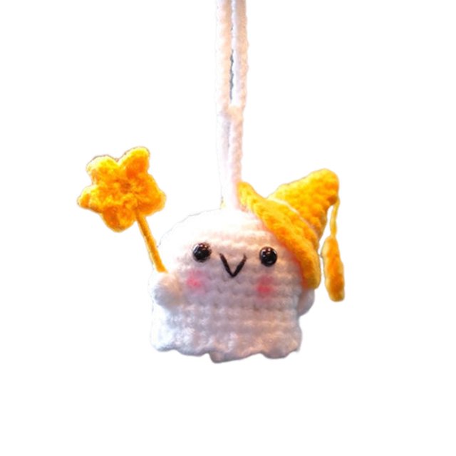 GoldHub Mini Ghost Pendant Car Interior Hanging Ornament with Lanyard