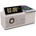 thumbnail image 1 of GoldJoy Speaker,Charging Station, Digital Clock,Sunset Lamp & White Noise for Gift- Beige, 1 of 7