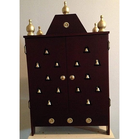 GoldMan Hindu Religious Temple, Buddhist Altar 32" Height -12 Depth-18 Width Mandir with 3 Stars